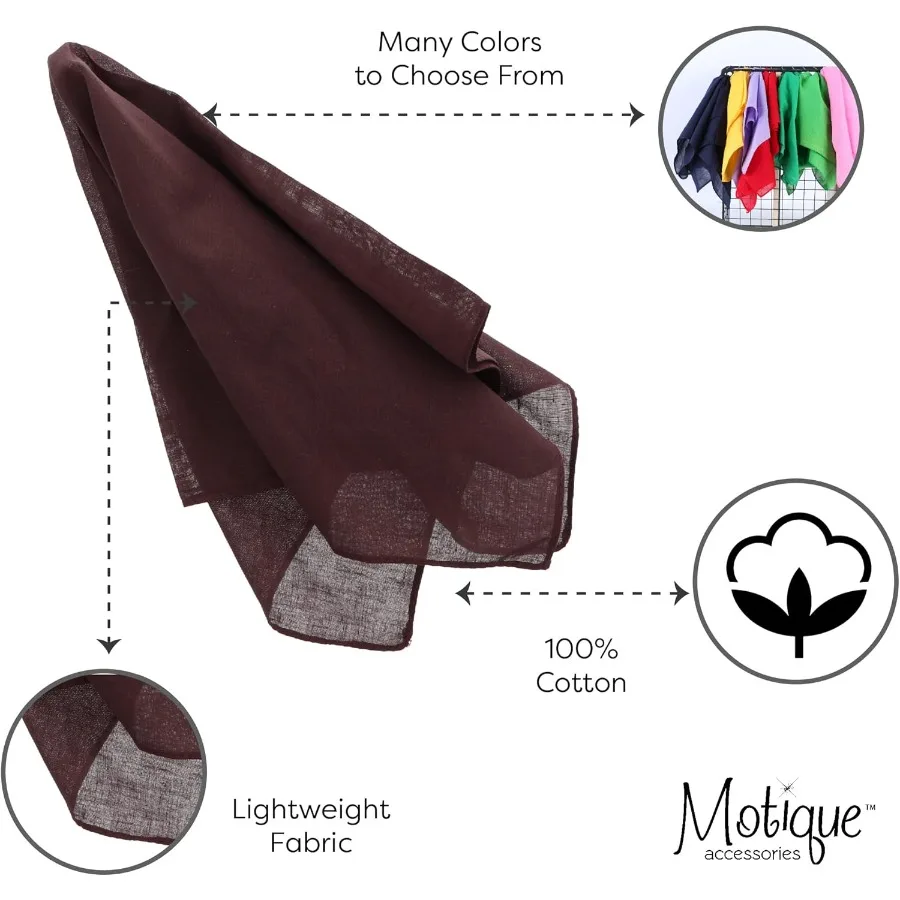 باندانا بلون موحد للمغامرات الخارجية وتصفيف الأزياء، قماش متعدد الاستخدامات ومسامي ومتين، مثالي للحماية من الشمس