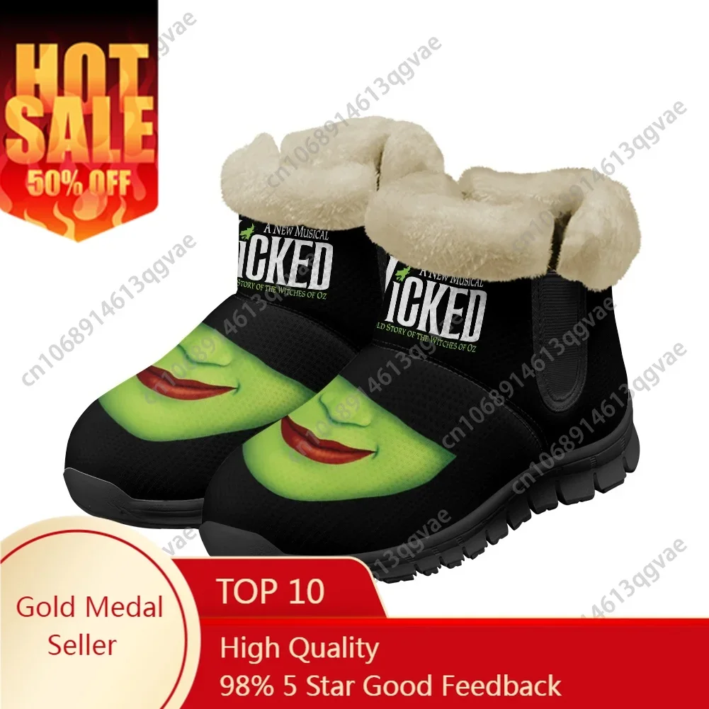 

WICKED He Musical Elphaba Witch Snow Boots Mens Womens Teenager Shoes Keep Warm High Quality Couple Sports Custom Made Sneakers