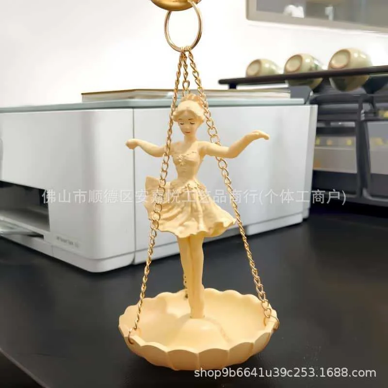 Resin Ballerina Hanging Planter Bird, Feeder Sculpture Outdoor, Garden Decoration Vintage Lady Statue, Home Yard Ornament Gift