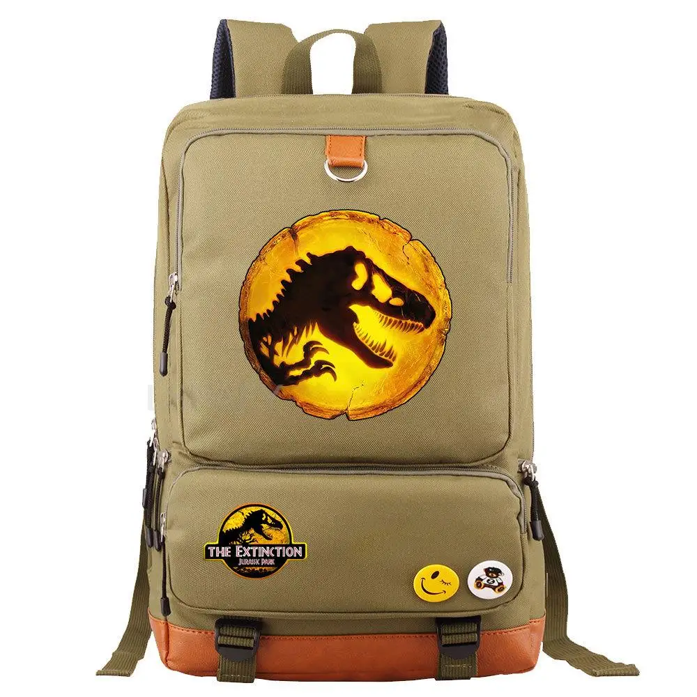 Jurassic World Mochila para meninos e meninas, Mochilas escolares para adolescente, Sacos Oxford impermeáveis, Mochilas de Viagem Unisex, 3D Print,