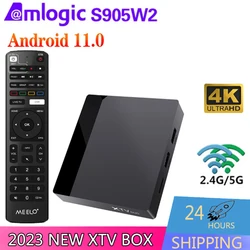 XTV DUO Meelo 4K UHD Android11 HDR Smart TV Box Decoder Dual WiFi LAN 100M HD AV1 HDR Smartest Player