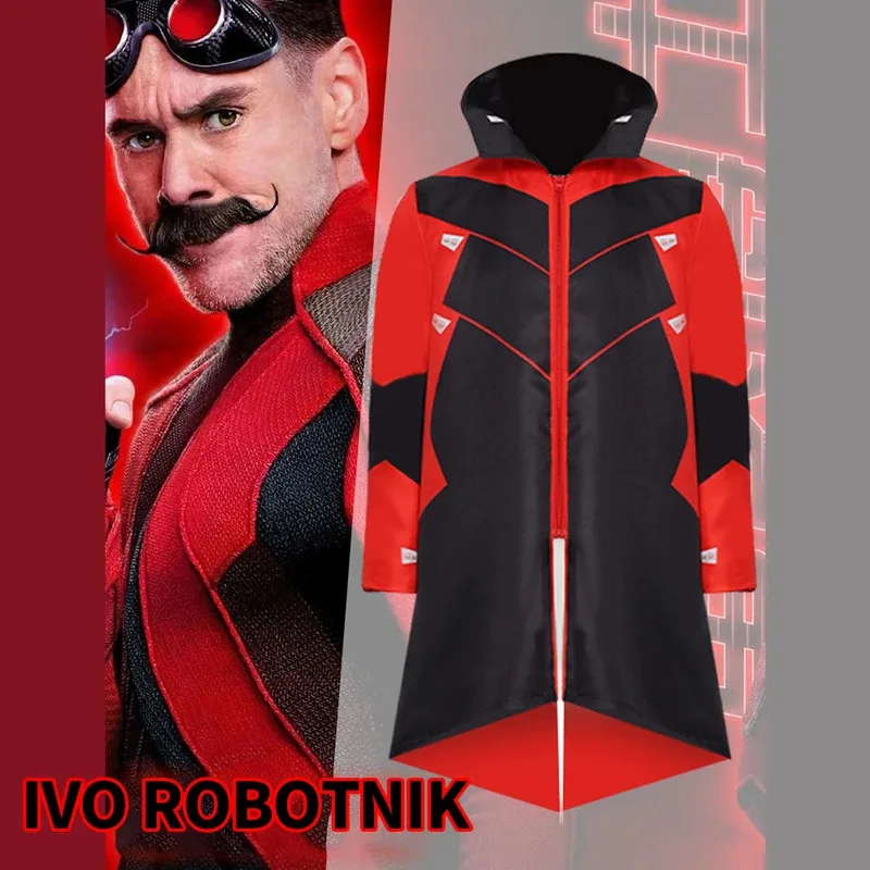 Disfraz de erizo de Halloween, cosplay de Sonic, chaqueta de disfraz de escenario del Dr. Egghead, disfraz de escenario de Sonic Boy Dr. Egghead