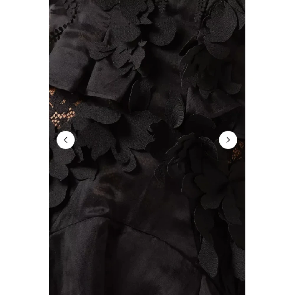 Black Lace Appliques Evening Dress for Women High Neck Long Sleeve Solid Prom Gown Tea Length Elegant Party Dress Customized image 6