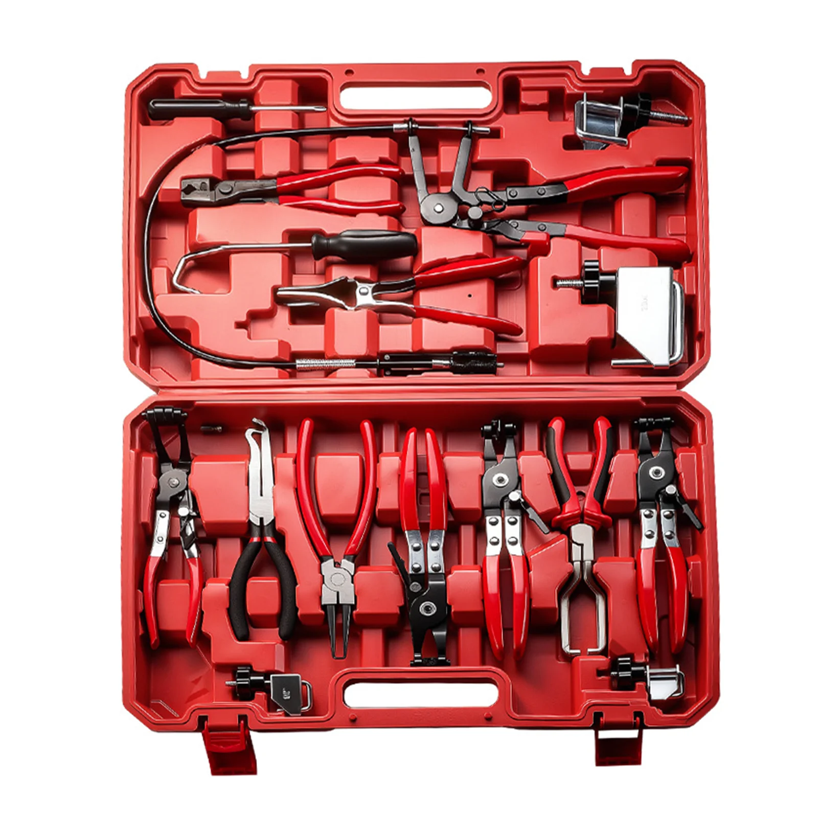 

16PCS Hose Clamp Pliers Tool Kit Removal Installation Tool for Radiator Coolant Heater Water Fuel Oil Line Automotive Repair