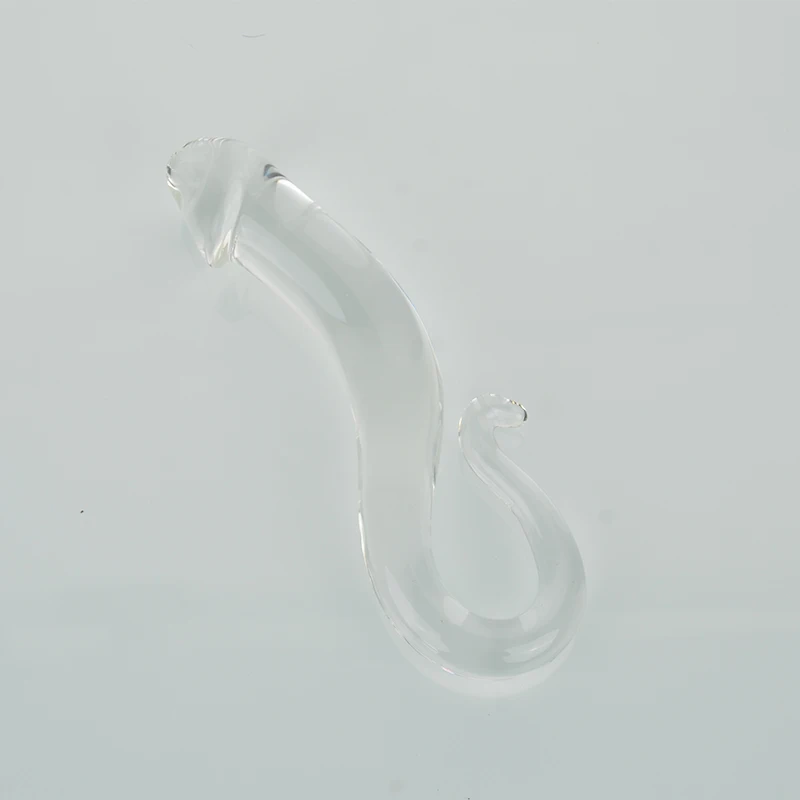 Factory Made 2 Size Mini Cheap New Hot Sale Cute Snake Model Transparent Masturbation Glass Penis Dildo Sex Toy for Adult Market