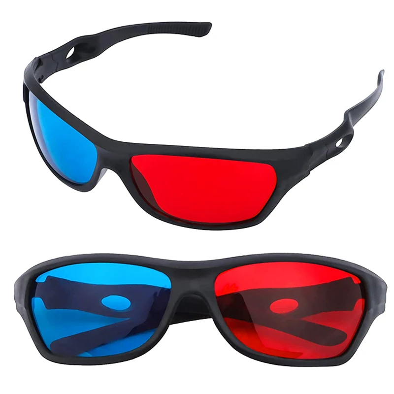 Red Blue 3D Glasses 3D Movie Game Glasses Viewing Glasses for Cyan Anaglyph Style Home Theater 3D Moives Games TV