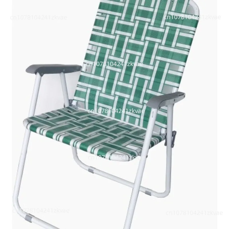 Bandage Folding Chair Portable Back Office Casual Woven Chair
