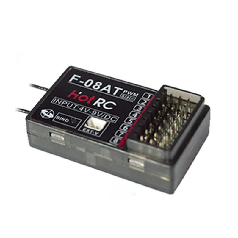 HOTRC F-08AT 8 قناة 8CH 2.4Ghz الجهد العودة الدوران استقبال ل CT-8A HT-8A CT-10B الارسال RC سيارة قارب خزان طائرة بدون طيار #4