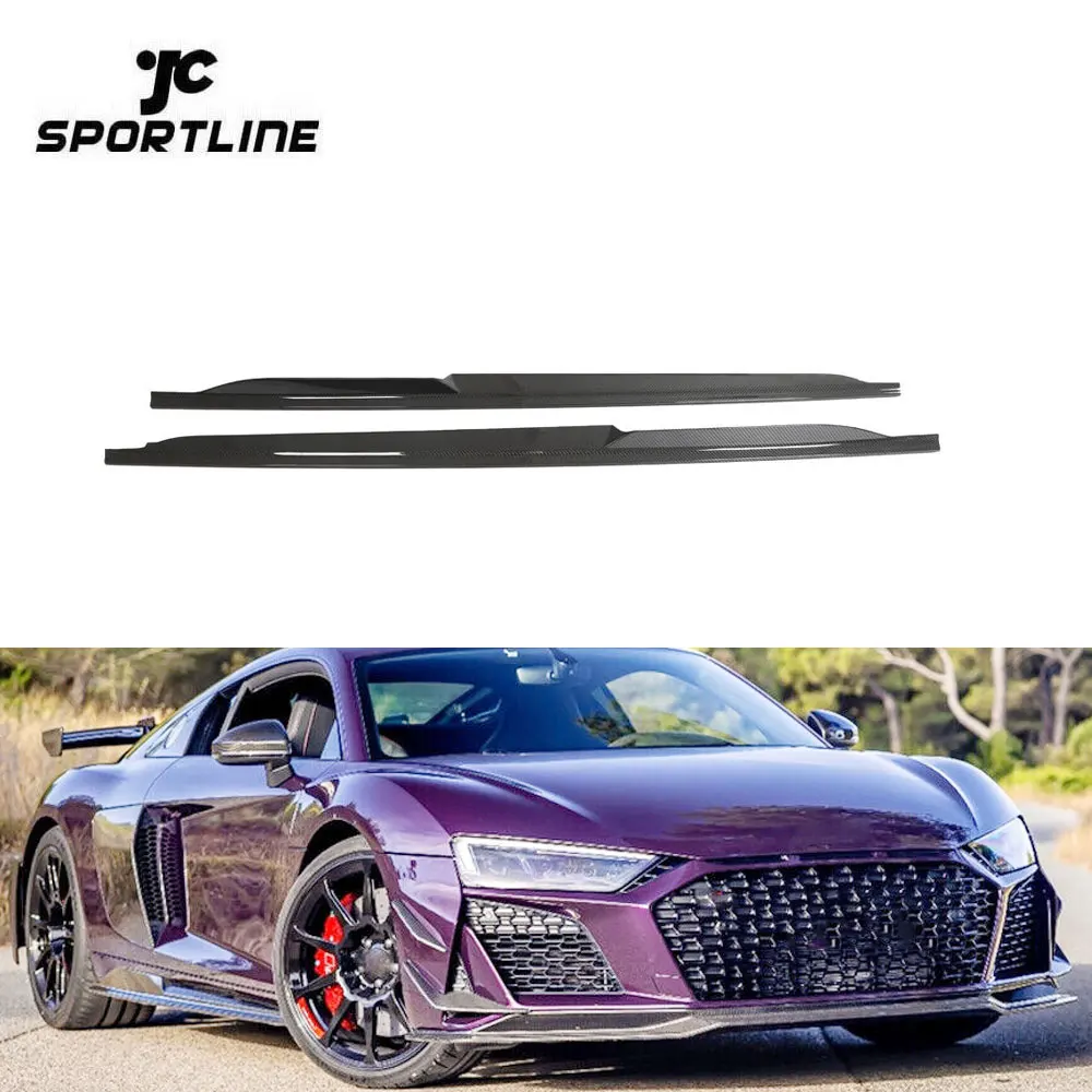R8 Prepreg Dry Carbon Fiber Car Aero Side Blades For Audi R8 V10 2023