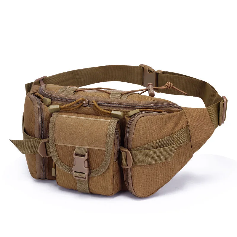 Multifuncional montanha camuflagem cintura saco para homens, tático ao ar livre caminhadas peito saco impermeável telefone de nylon, saco militar