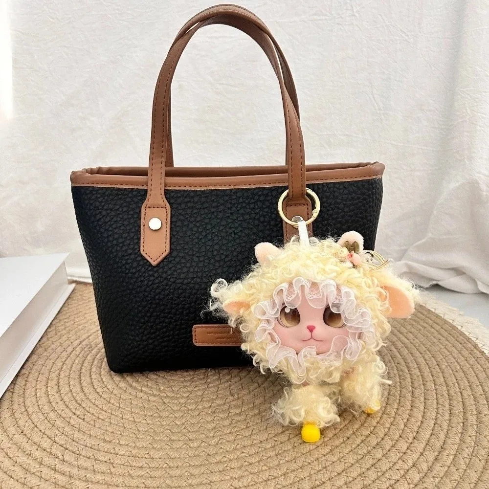 Lolita Curly Hair Sheep Plush Keychain Ornaments Kawaii Lamb Doll Pendant Decorations Bag Hanging Car Key Ring Party Decor