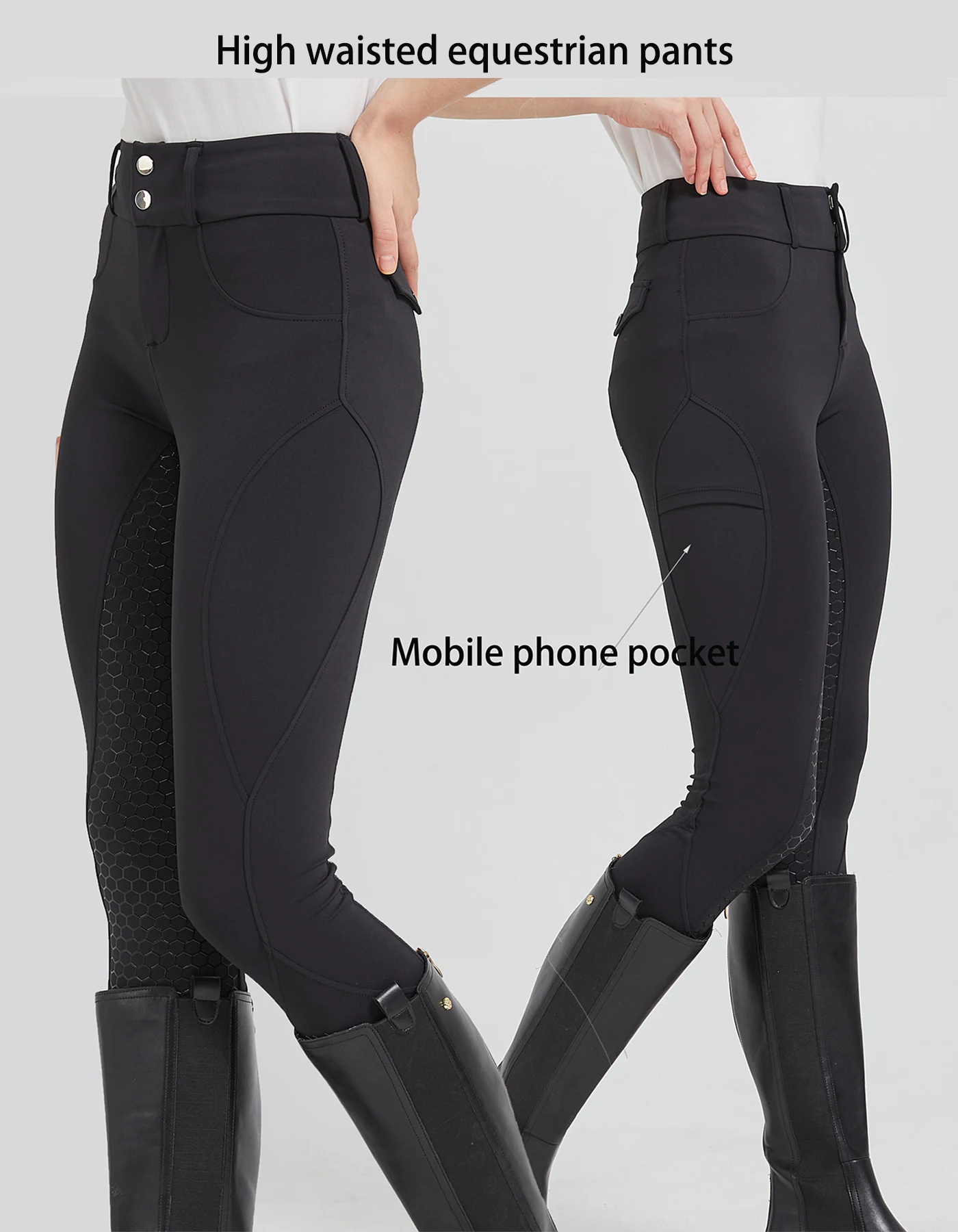 Professional horse riding pants silicone anti-slip quick-dry tight-fitting cycling sports pants for equestrian exams