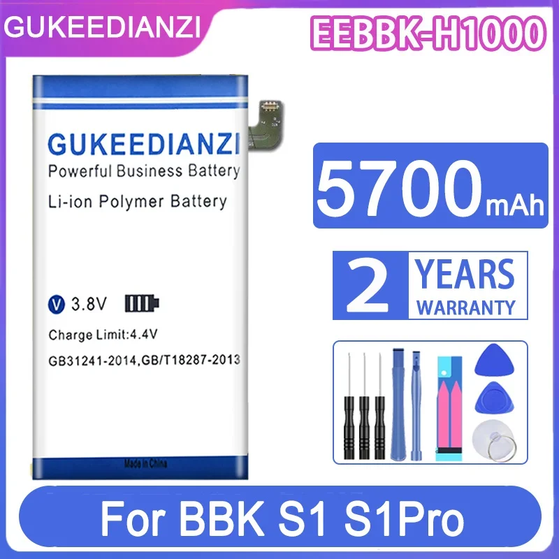 

GUKEEDIANZI Replacement Battery EEBBK-H1000 EEBBKH1000 5700mAh For BBK S1Pro S1 Pro Mobile Phone Batteries