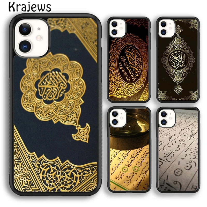 Krajews Al Quran Kareem soft Phone Case Cover For iPhone 16 15 14 plus XS XR 11 12 mini 13 pro max coque Shell Fundas