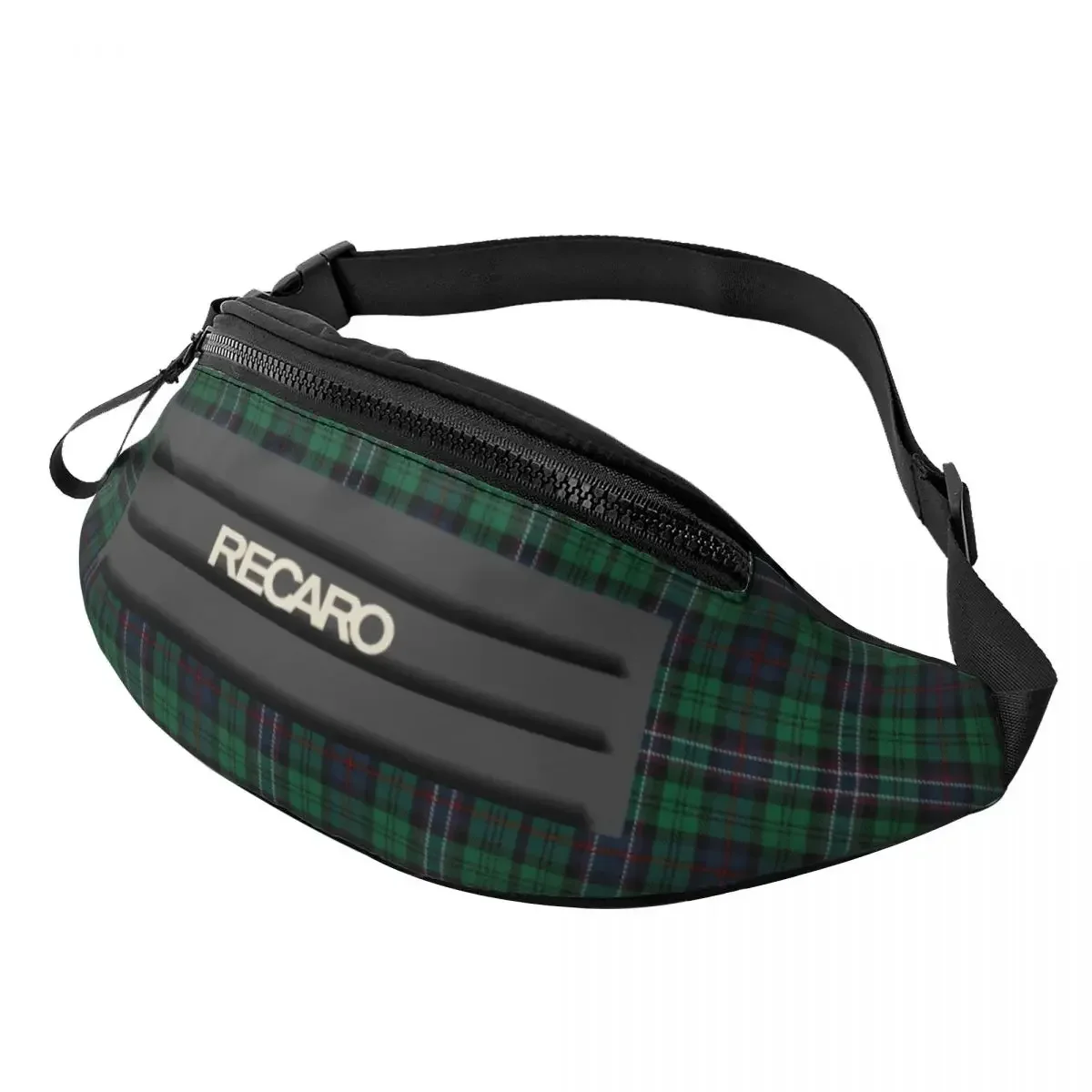 Recaros Logo Fanny Pack Women Men Custom Crossbody Waist Bag for Cycling Camping Phone Money Pouch