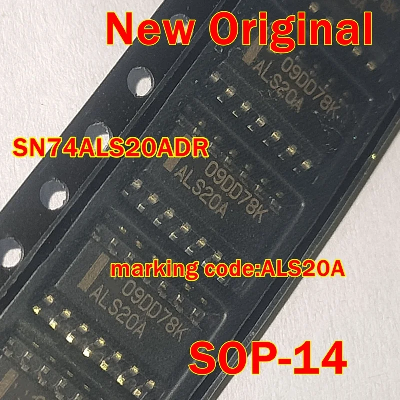

1pcs to 100pcs SN74ALS20ADR SOP-14 New Original marking code:ALS20A DUAL 4-INPUT POSITIVE-NAND GATES