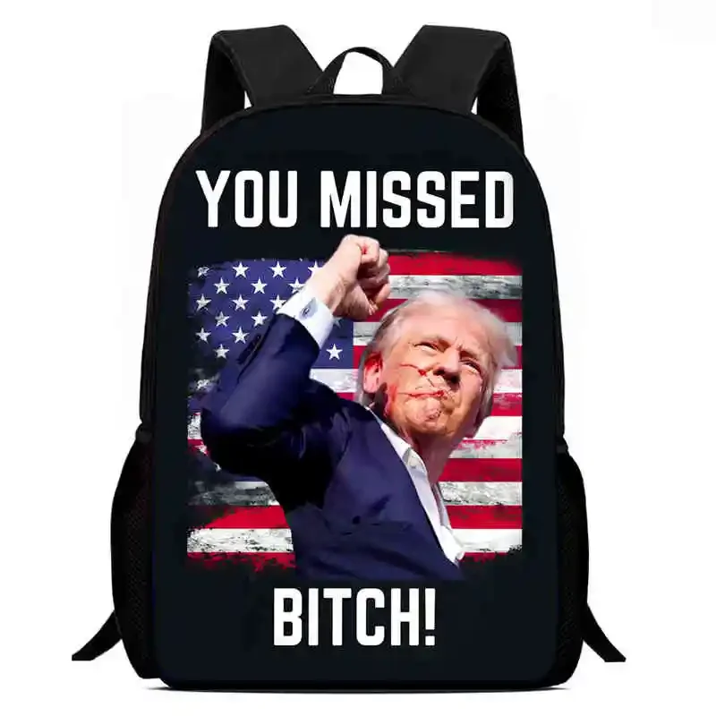 Trump 2024 Printed School Bags Child Backpack,Large Capacity School Backpack for Boys Girls,Book Bags for Pupil Students