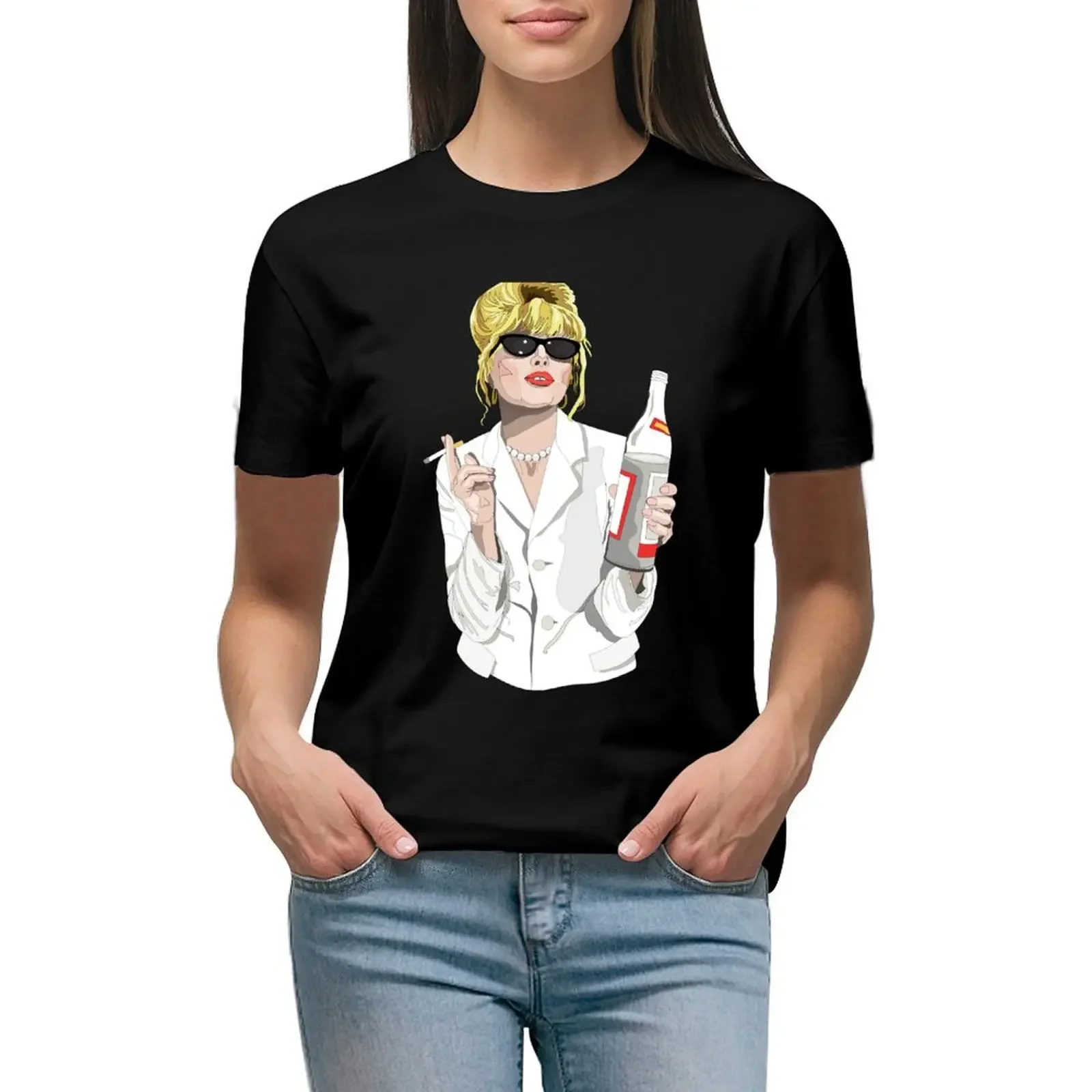 Patsy Stone AbFab Cheers Darling T-Shirt shirts graphic tees sports fans kawaii clothes graphics T-shirts for Women