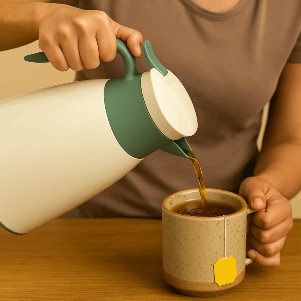 

Large Capacity Insulated Kettle Glass Inner Liner Leak Proof Vacuum Flask Panda Pattern Thermal Insulation Thermos Bottle