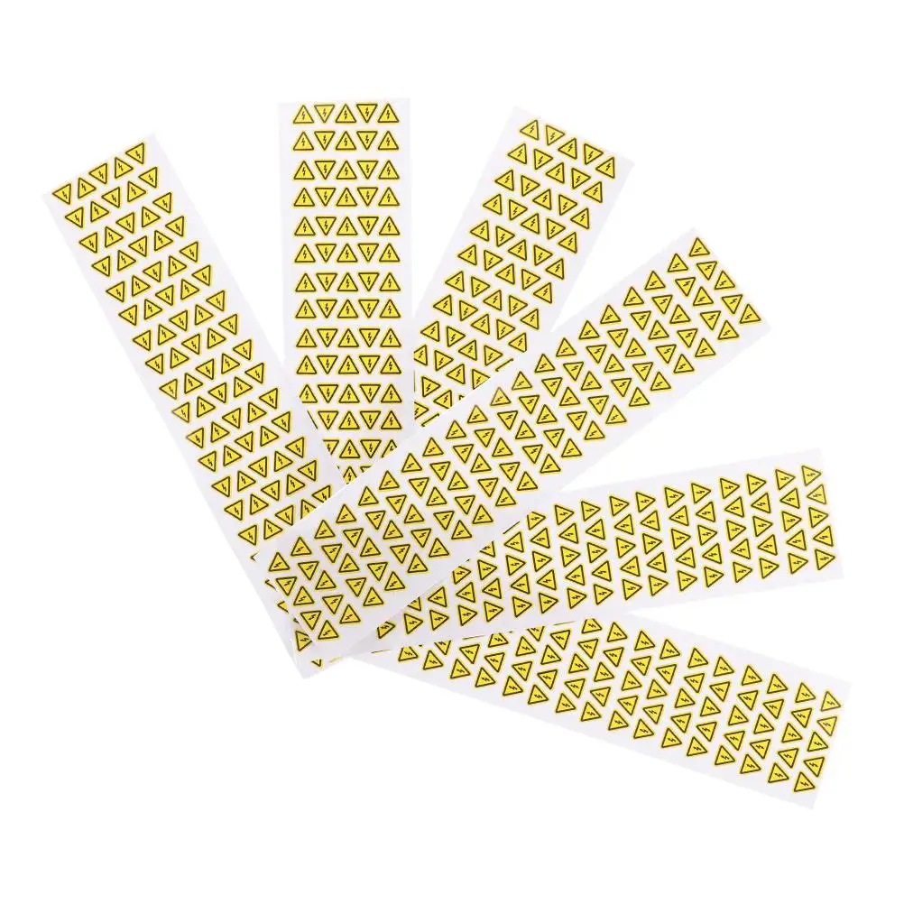

3 Yellow Triangle Safety Stickers Electric Shock Warning High Voltage Caution Reusable Labels for Home Office Factory