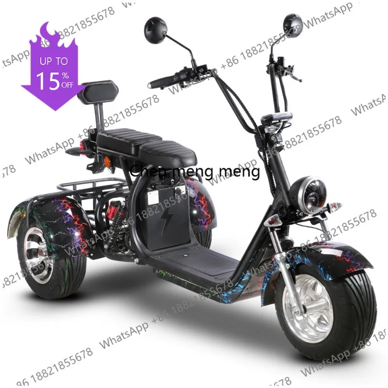 A61 Clark is hot selling Factory Direct 2000W 60V Electric Unisex Tricycle 10 Inch Fat Tire Three-Wheel Vehicle Smart Electr