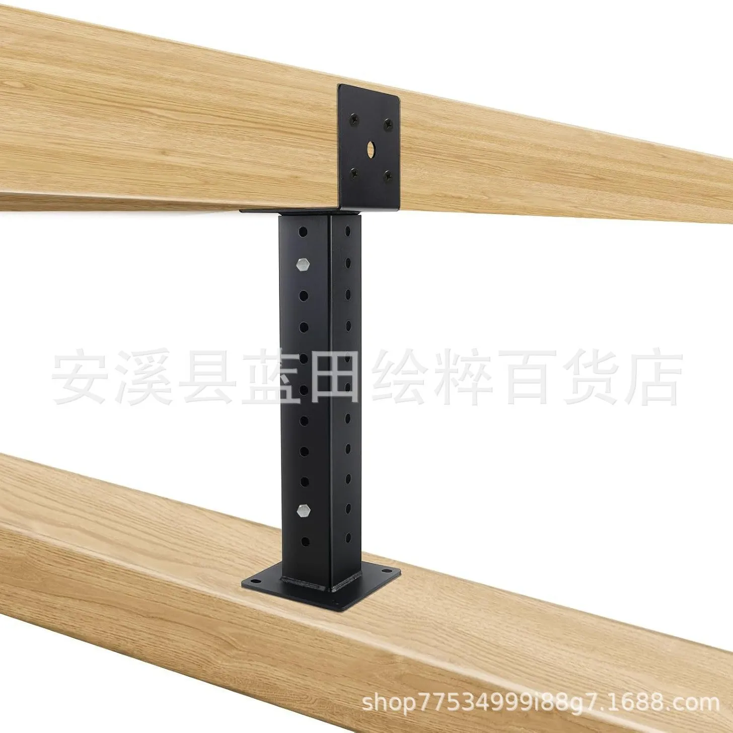 Heavy-duty roof riser supports, height and angle adjustable pavilion roof supports