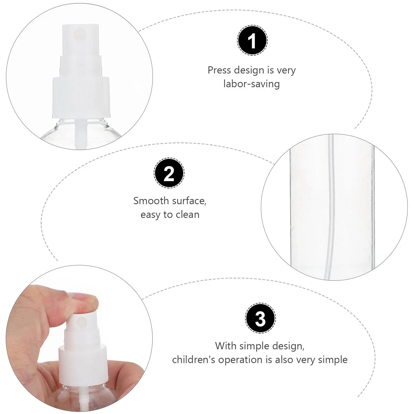 10Pcs Press Spray Bottles Exquisite Workmanship Watercolor Pigment Storage Bottles Reusable Liquid Dispenser Art