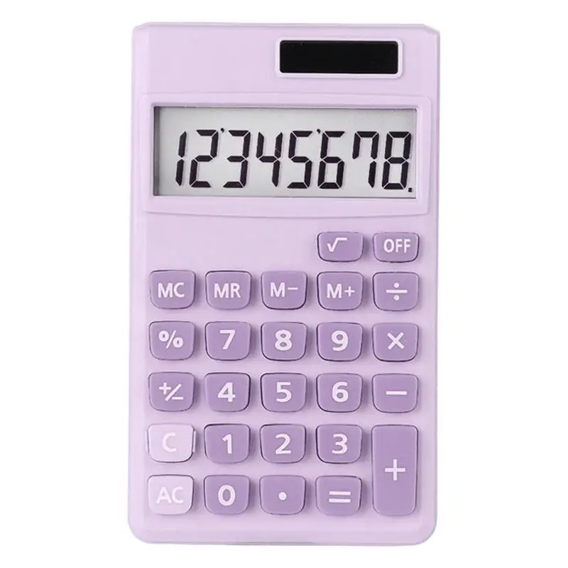 Calculadora para estudiantes calculadora portátil para estudiantes con botones de presión de silicona calculadora de bolsillo alimentada por batería Calculadora financiera básica