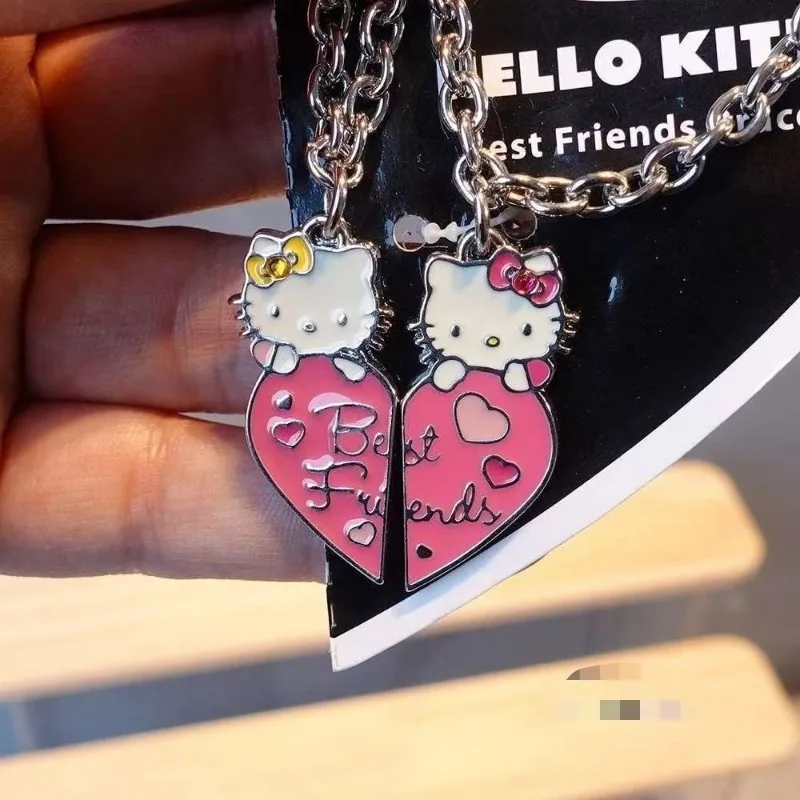 Hello Kitty Sanrio Kawaii Cute Female Niche Trendy Cool Hot Girl Male Isn Couple A Student Best Friend Anime  Cartoon Necklace