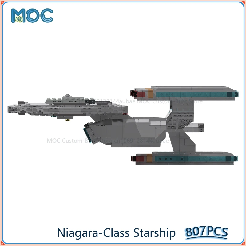 MOC Building Blocks Niagara-Class Starship Smooth Edition DIY Assemble Bricks Model Space Creative Collection Toys Gifts 643PCS