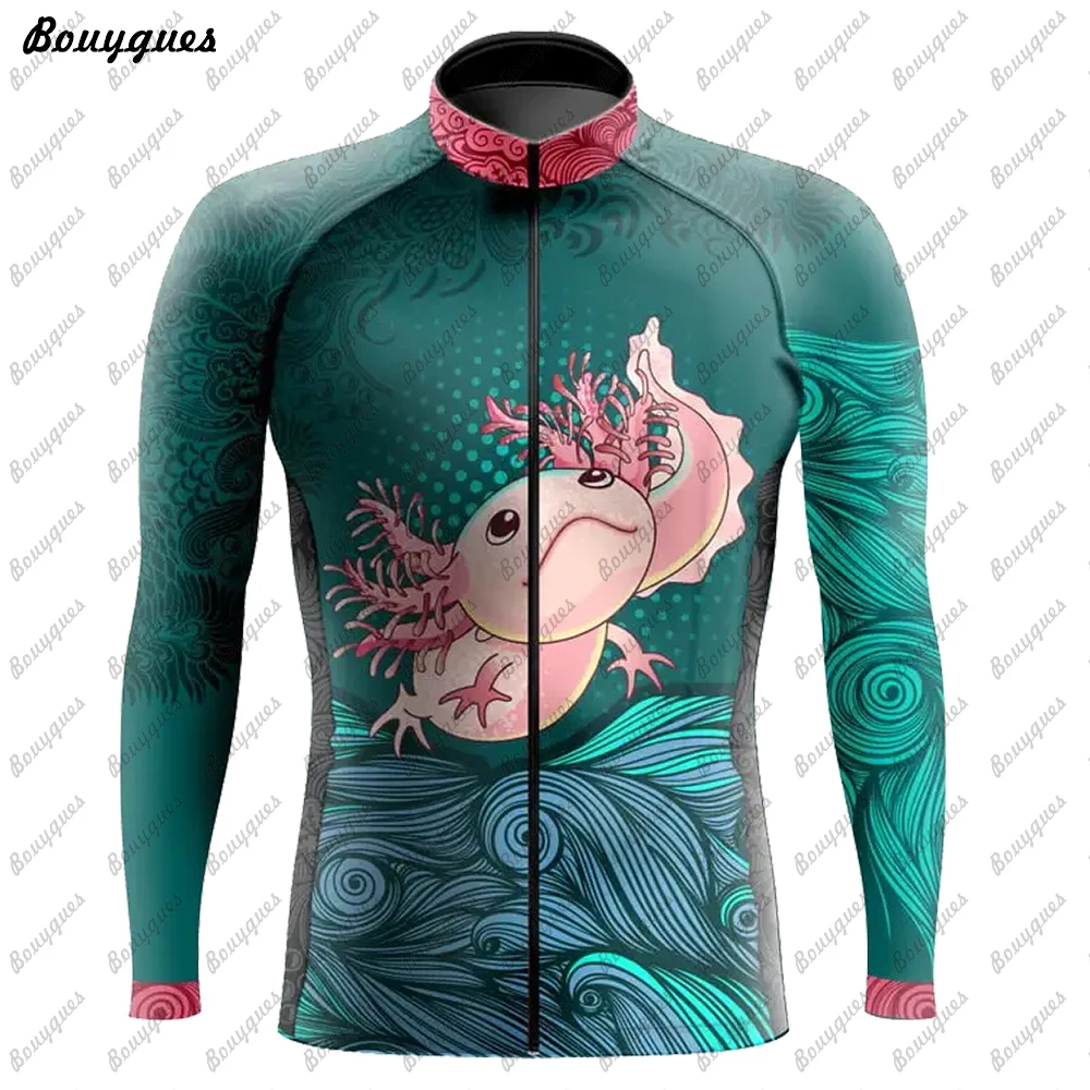 Team Pro Mexico Cycling Jersey Set Long Sleeve Mountain Bike Cycling Clothing Breathable MTB Bicycle Clothes Wear for Mans