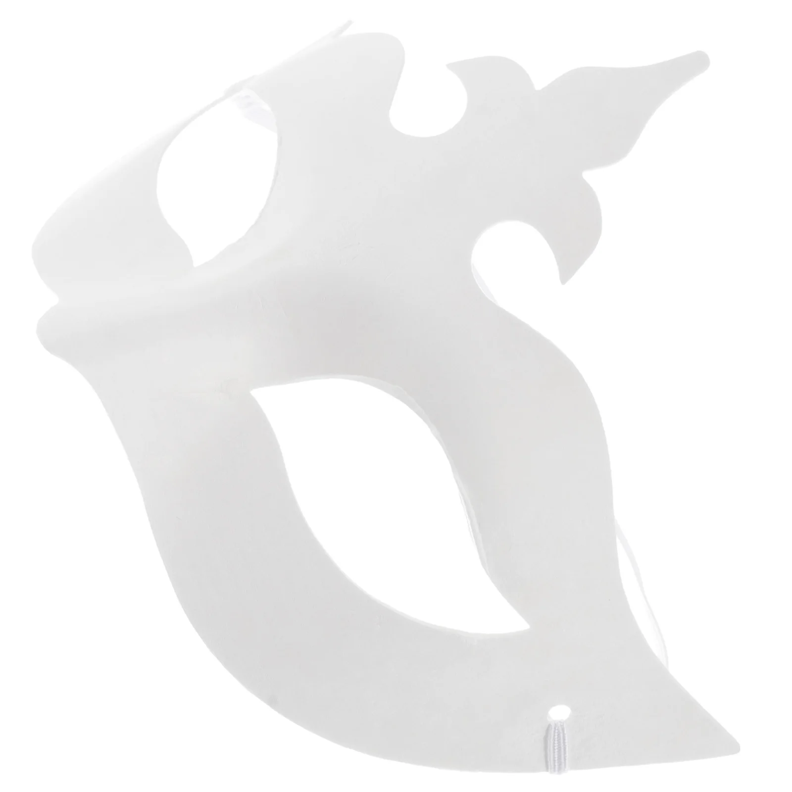 6 Stück Kronen-Rohlingspapiermasken zum Selbermachen, unbemalt, weiß, halbes Gesicht, Maskerade-Maske für Kostüm, Papier, leere Maske, Bastelrohlinge