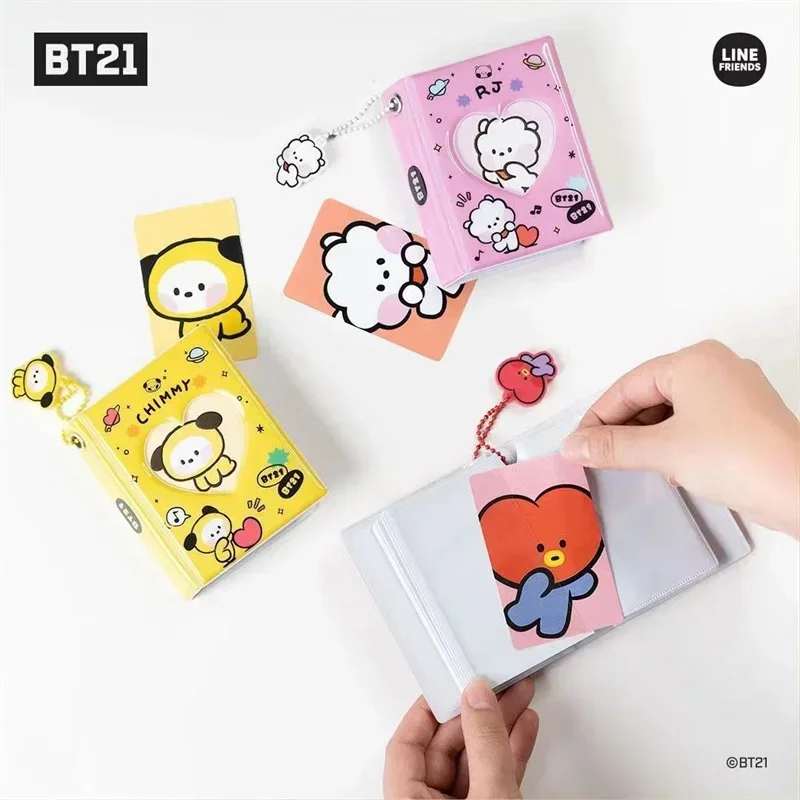 Line Friends 32Pcs Kawaii Album Card Storage Booklet Popular Anime Koya 3 Inch Binder Photocard Collect Christmas Gifts