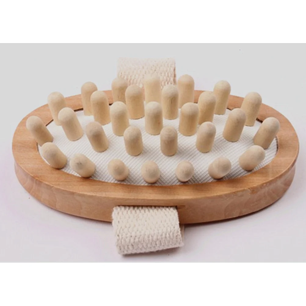 

Body Massage Bath Brush Wooden Beads Airbag Design For Meridian Relief Exfoliating Shower Scrub Skin Care Tool