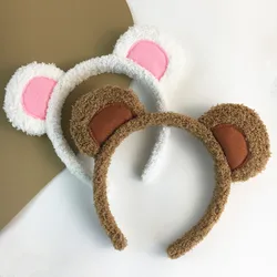 Lolita Plush Hair Hoop Animal Bear Ears Headwear Furry Headband Cute Headpiece Anime Fancy Dress Cosplay Accessories