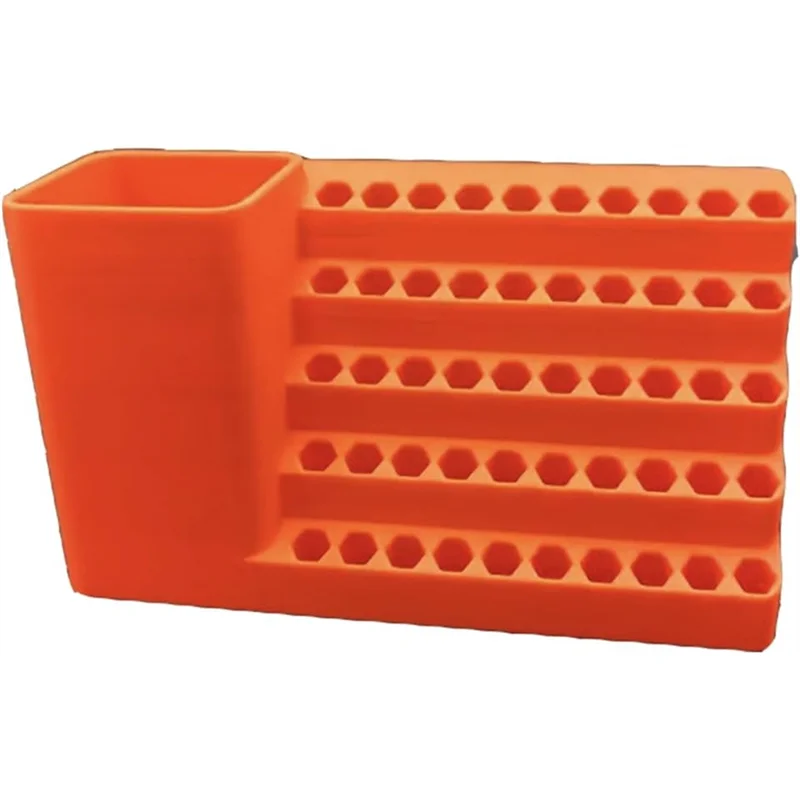 ABDJ-Power Drill Mount Portapuntas de destornillador de 50 orificios-brocas de impacto, caja de herramientas organizadora de tornillos para brocas de 1/4"