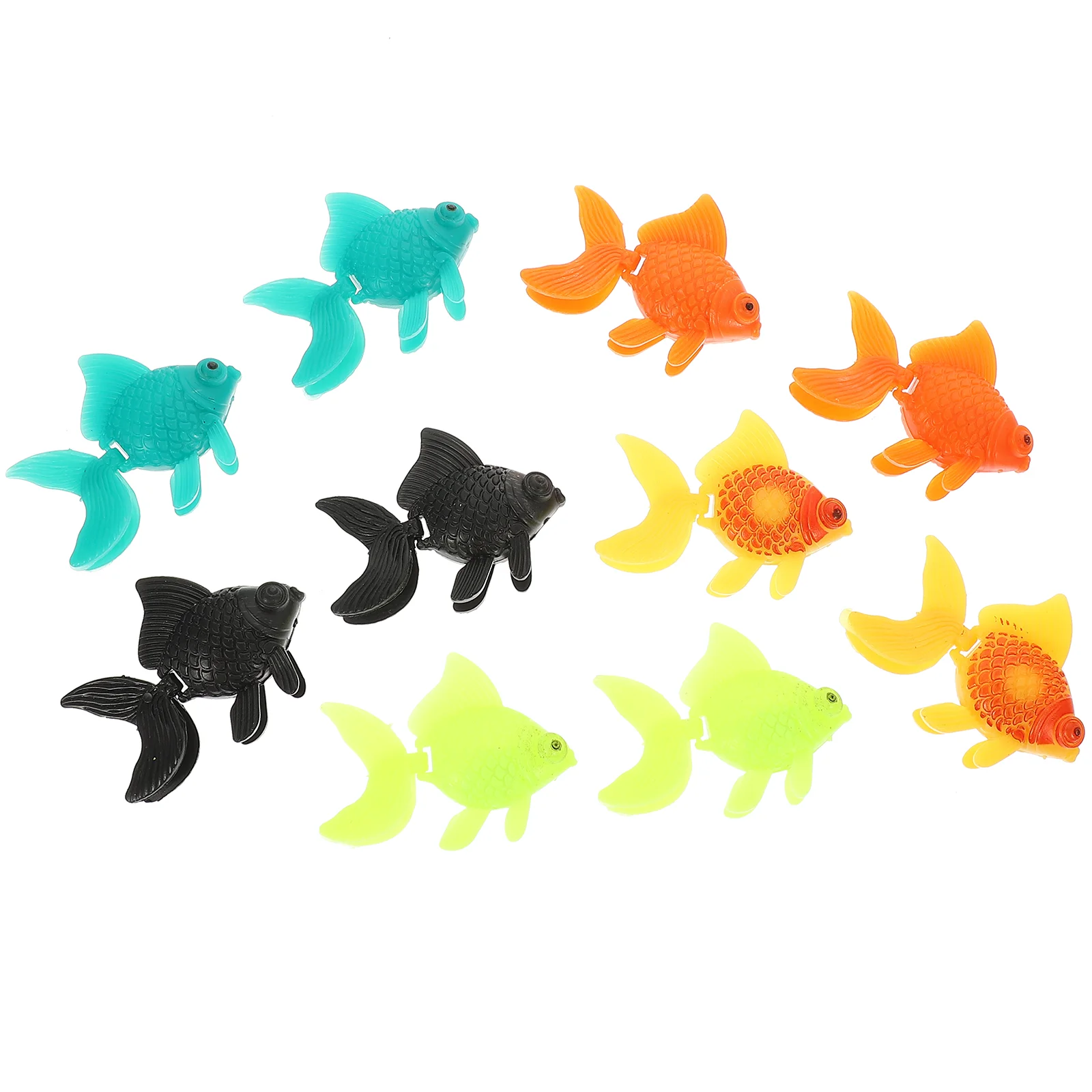 10pcs Fake Fish Lifelike Artificial Floating Ornament Decorations for Aquarium Fish Tank Random Color