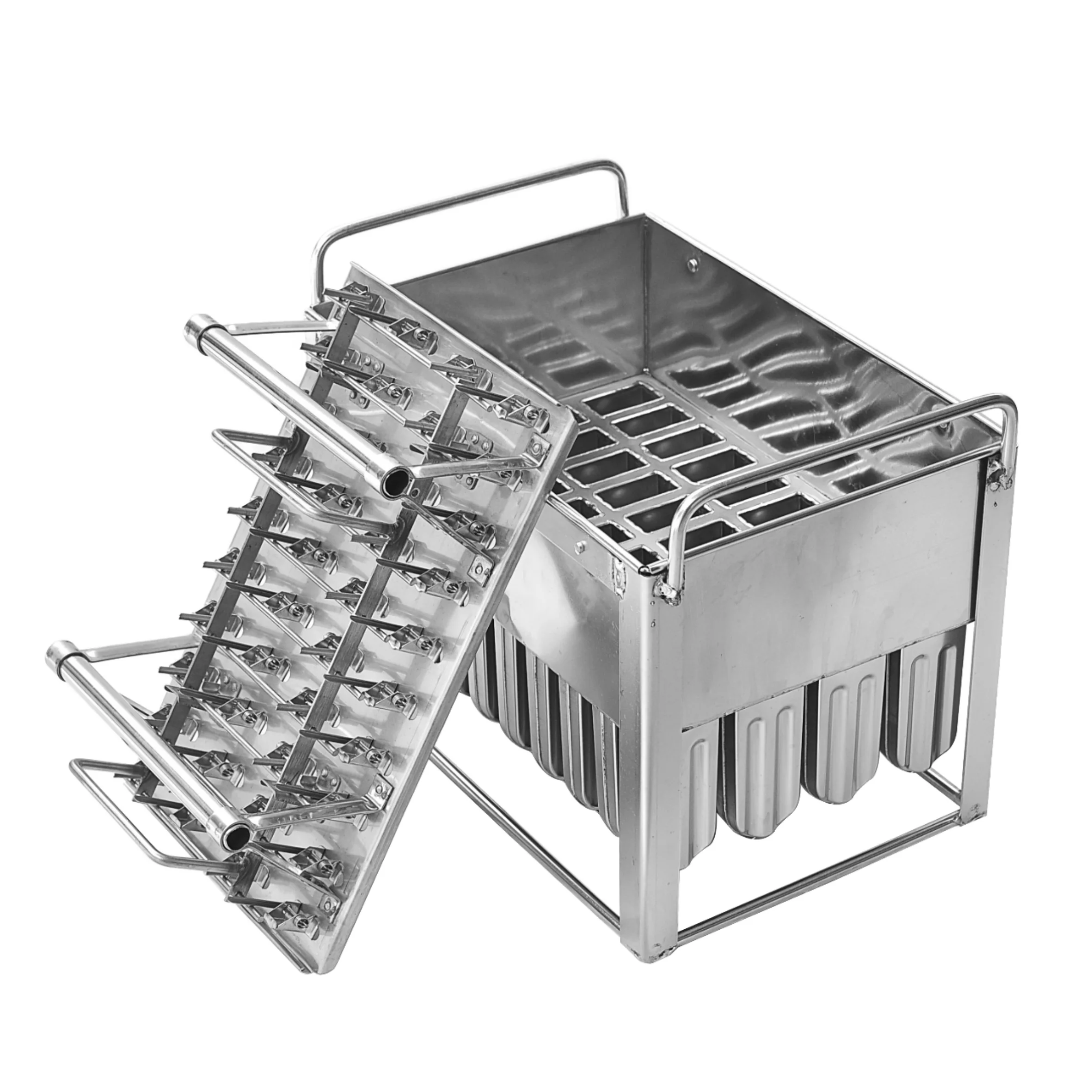 المصاصة الآيس كريم قالب الفولاذ المقاوم للصدأ بالجملة قوالب اسكيمو الثلج لآلة آيس كيوب كريم مع الأسهم #2