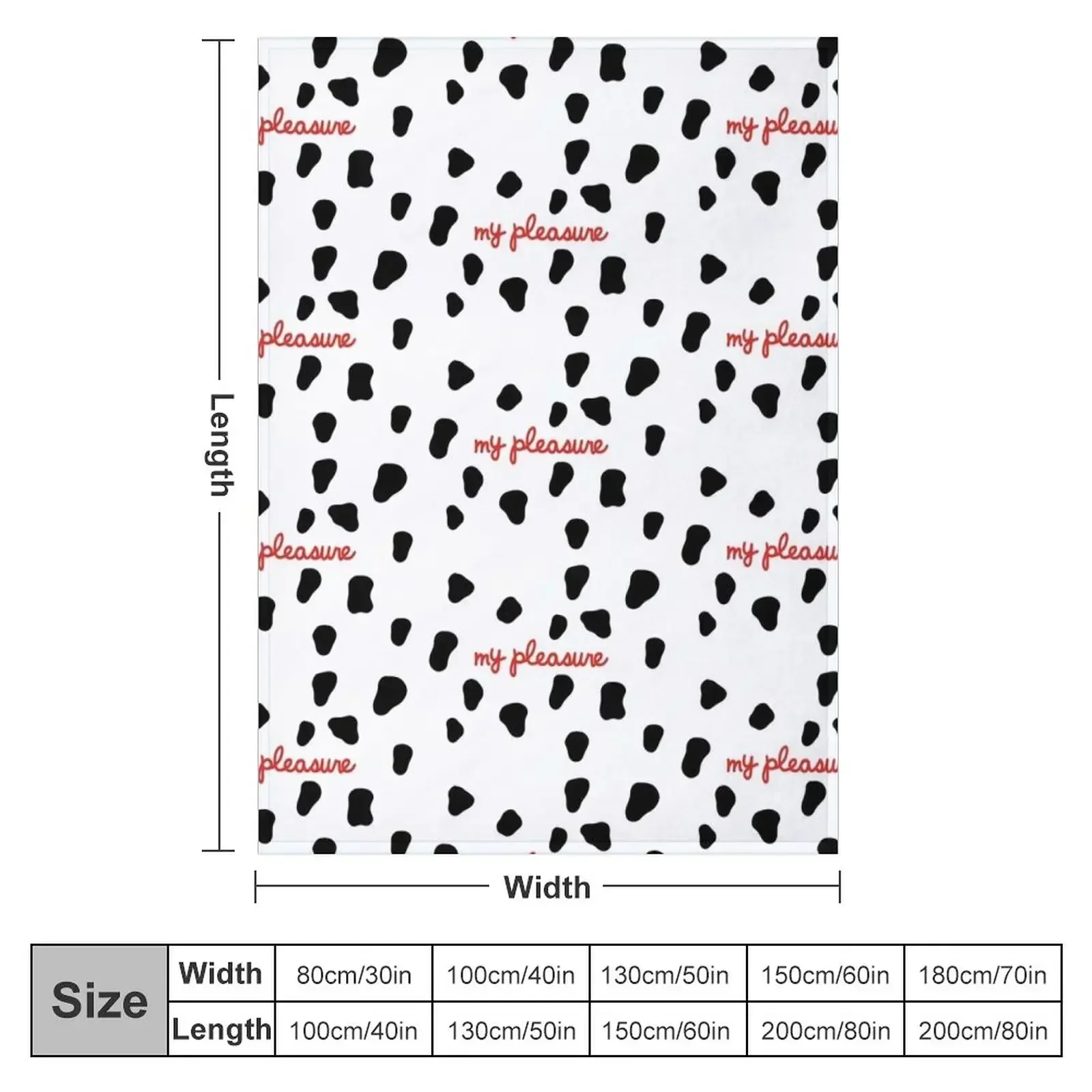 “My Pleasure” Chick V2 With Black Spots Throw Blanket Multi-Purpose Single Flannel anime Blankets