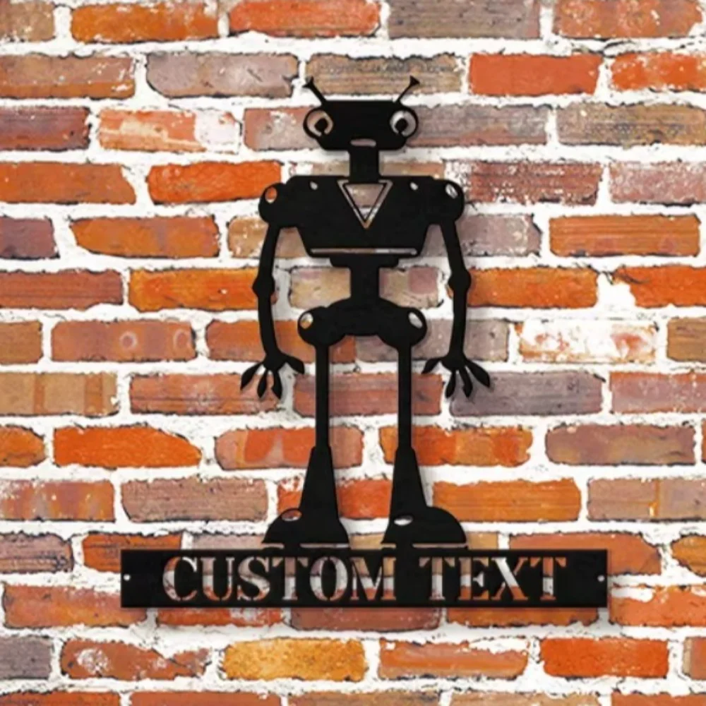 

Personalizable Classic Neon Look Robot Metal Wall Art Ideal for Diverse Home Decor Scenes Custom Sign Wall Sculptures