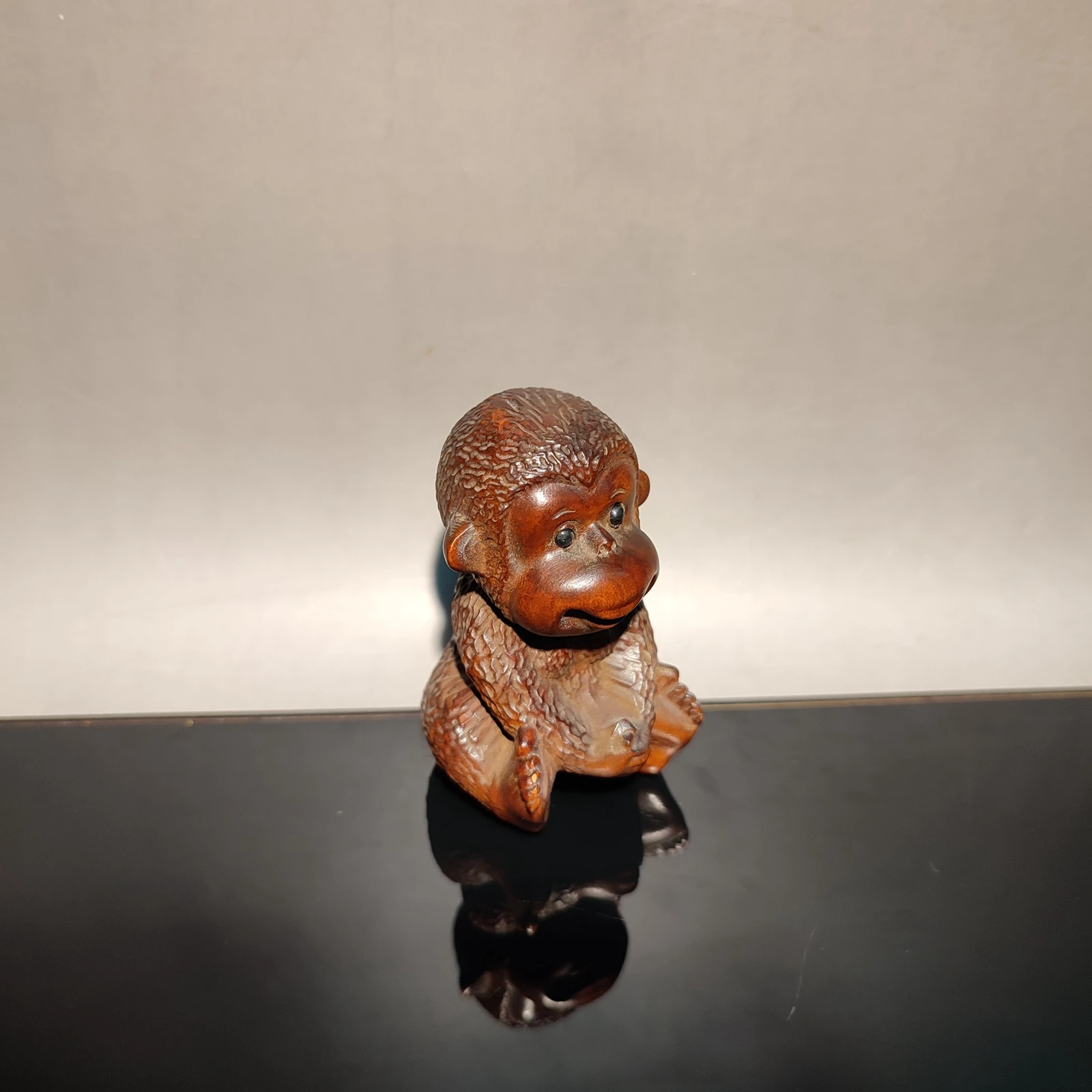 vintage monkey statue gorilla figurine wooden sculptures home decor wood carving gift souvenir