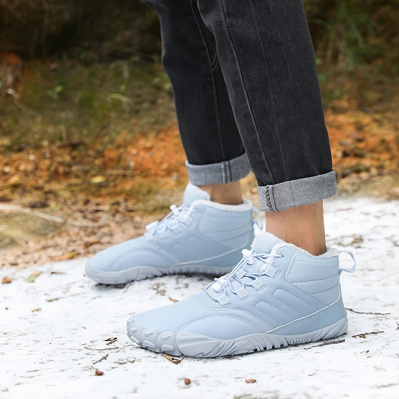 Winter Warm Laufen Barfuß Schuhe Frauen Männer Gummi Camping Turnschuhe Wasserdicht Nicht-Slip Atmungsaktiv für Outdoor-Walking