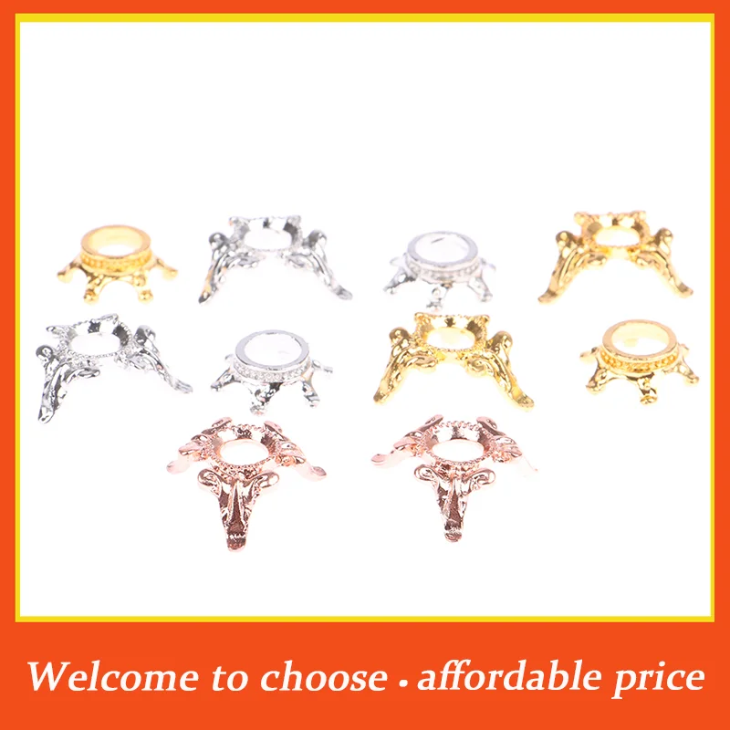 PI 1pc Crystal Ball Holder Glass Sphere Base Egg Support Metal Display Stand Doll house Photography Props Desktop Ornaments Gift