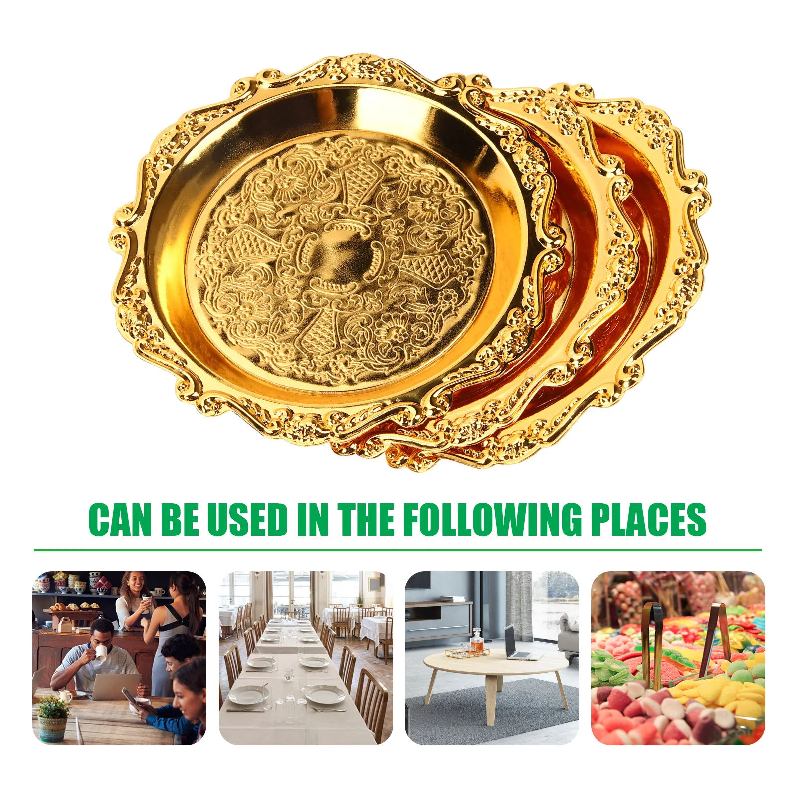 

6Pcs Serving Tray Set Stylish Snack Dish for Fruits Nuts Dry Food Candies Chocolate Party Appetizer Platter Snack Tray