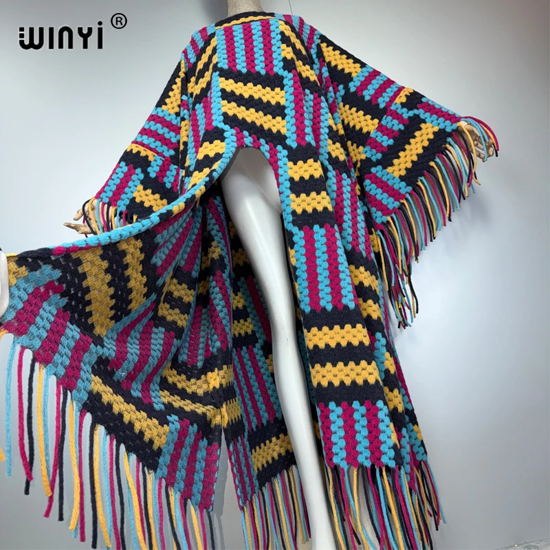 WINYI Sexy high fork winter boho cloak holiday kaftan evening long dresses Elegant robe African Women Caftan abaya dubai luxury