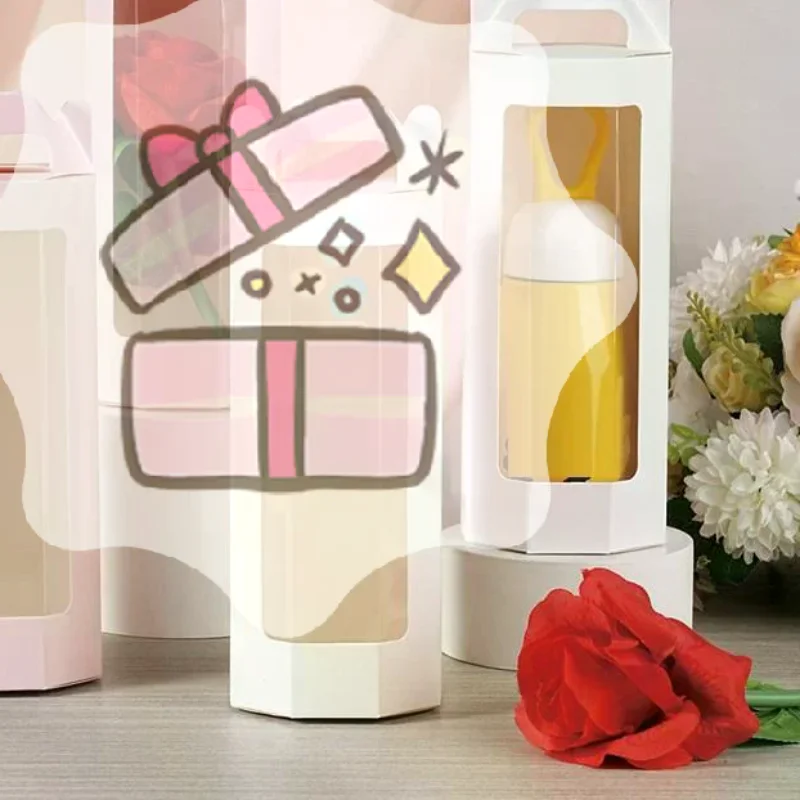 

10pcs Fashionable Octagonal Clear Window Gift Boxes For Flowers And Gifts, Birthday Wedding Valentine's Day