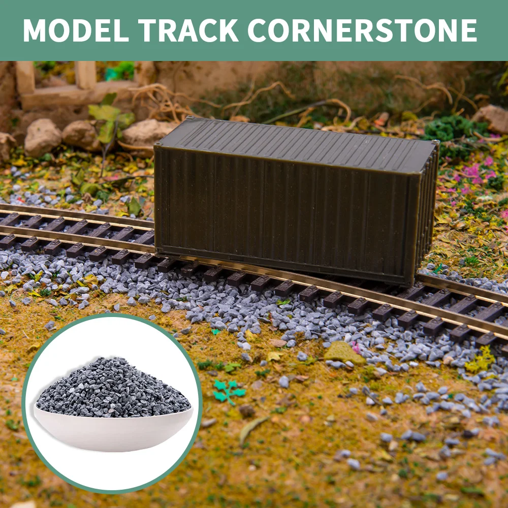 50G/bag 0.5-3Mm Track Cornerstone Railway Crushed Stone Diy Model Making Micro Roadbed Materials Model Scene for Diorama Kits