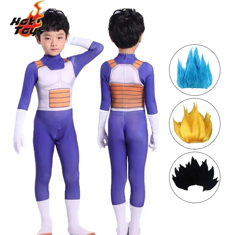 

Cosplay Costume Goku Vegeta - Boy Cosplay Costume Goku Son Hero Wigs Smiling Combination Dressed Up