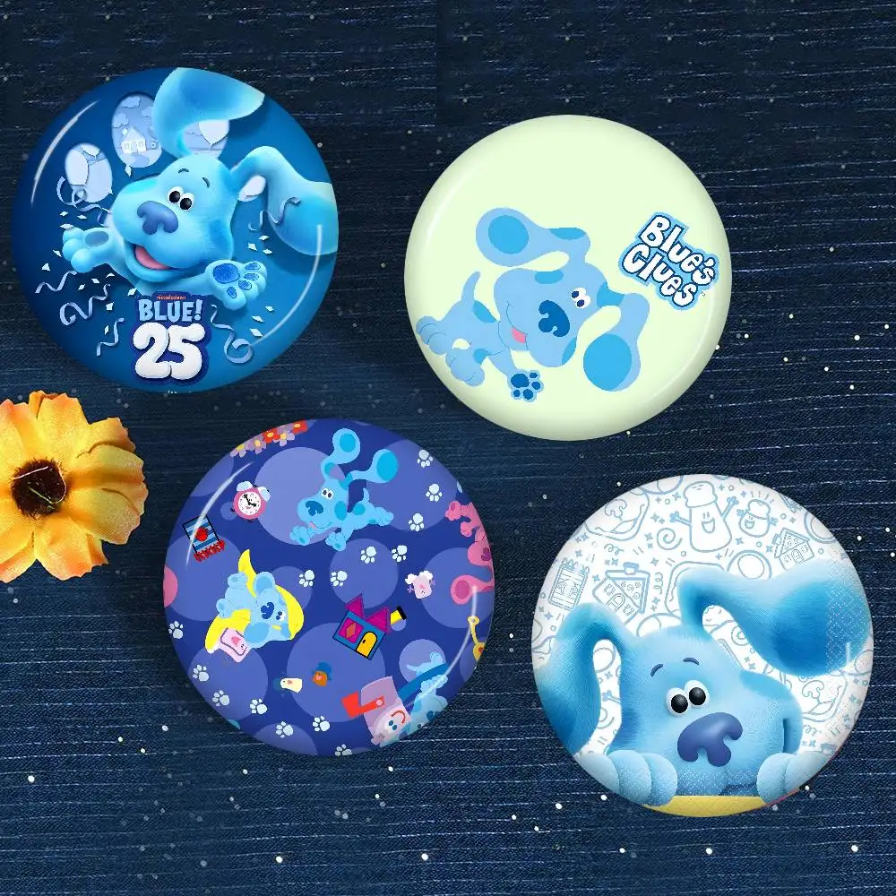 B-Blues-Clues Playful-Kidcore 32/44/58MM Badges Personnalisables Mignons et Amusants, Bijoux Créatifs, Cadeaux pour Amis