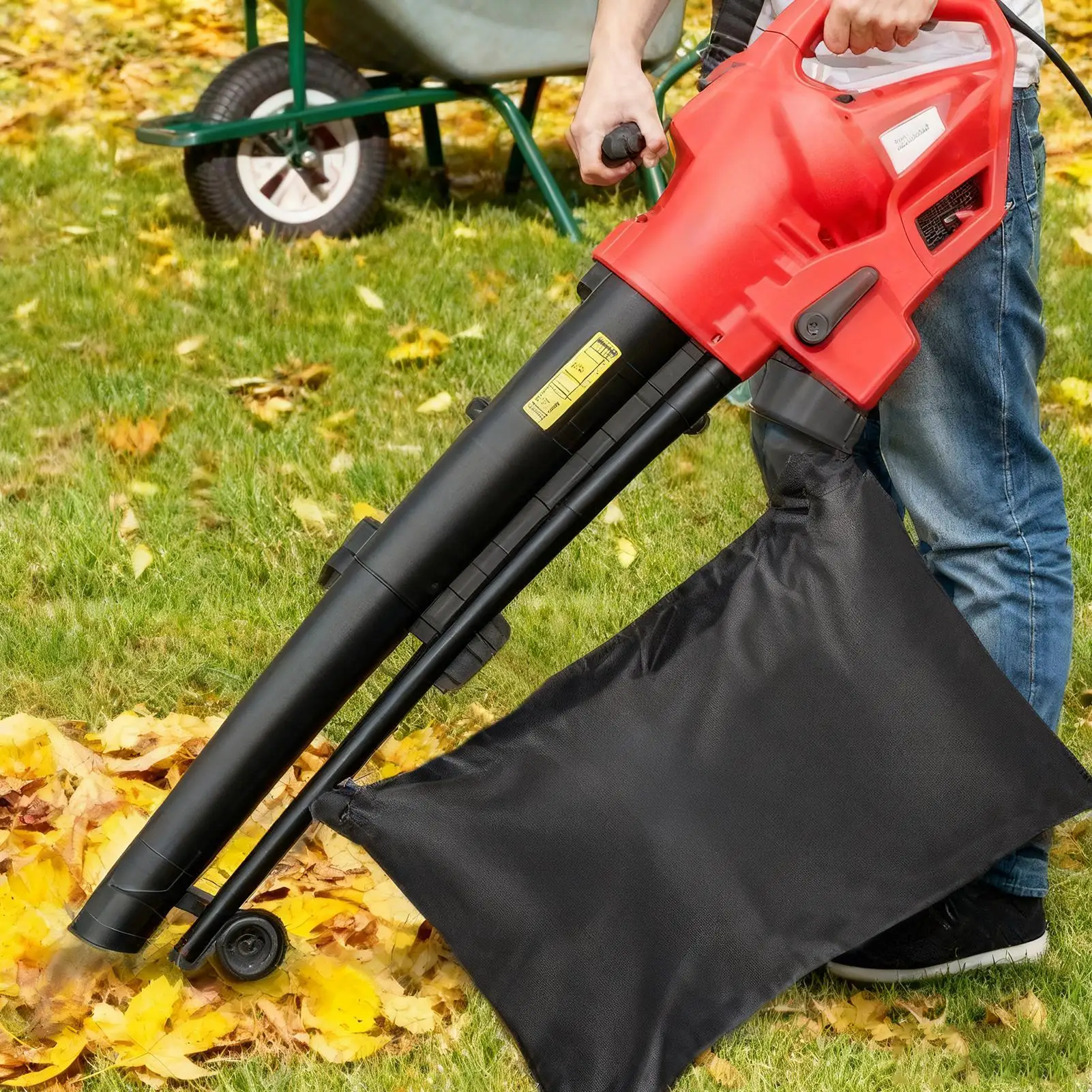 Leaves Vacuum Bag Leaves Collection Bag With Bottom Zipper Debris Dump Organizer For Yard Garden Patio Driveway Backyard Pool